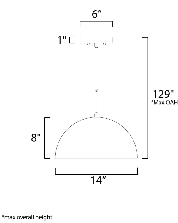 Hemisphere Single Pendant Light - Image 5