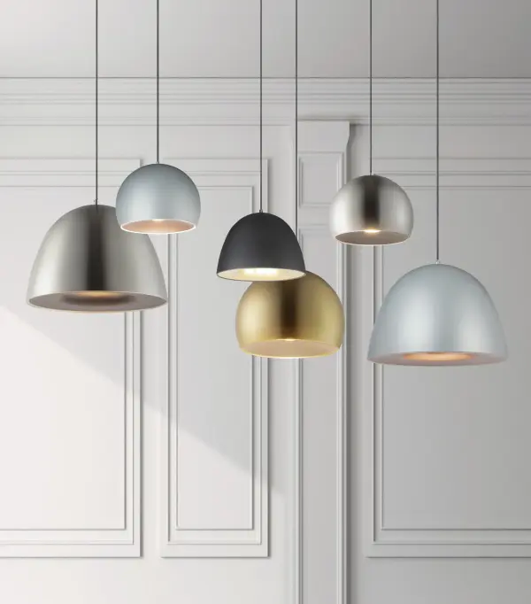Fungo 24" LED Single Pendant in Black/Satin Brass - Image 5