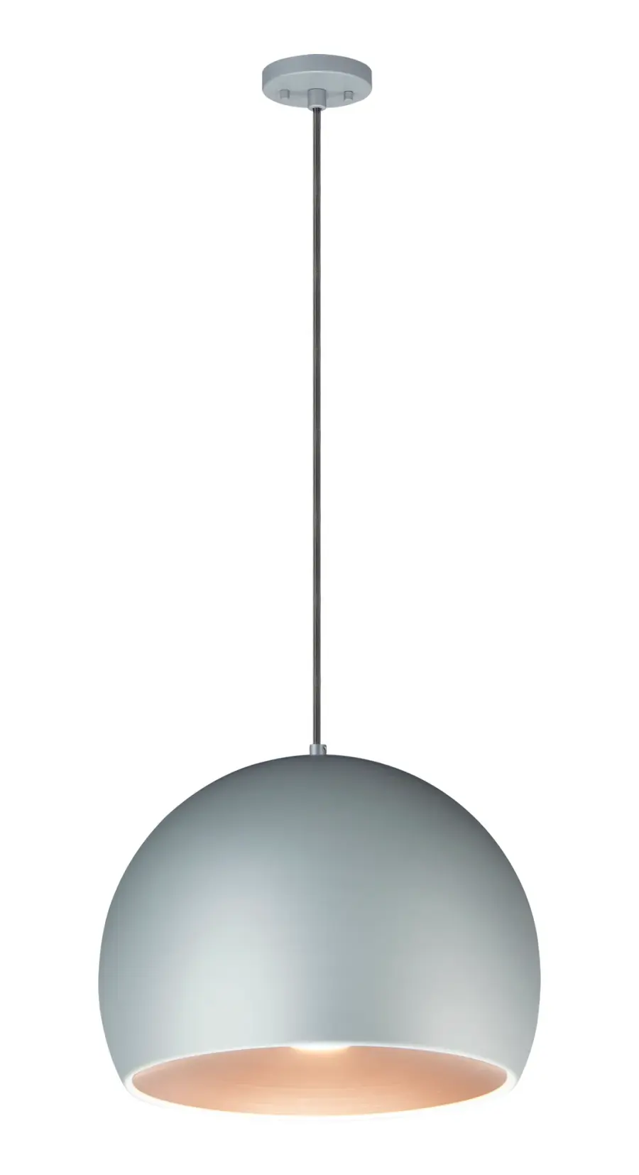 Palla 16" LED Single Pendant in Dark Gray/Coffee - Image 1