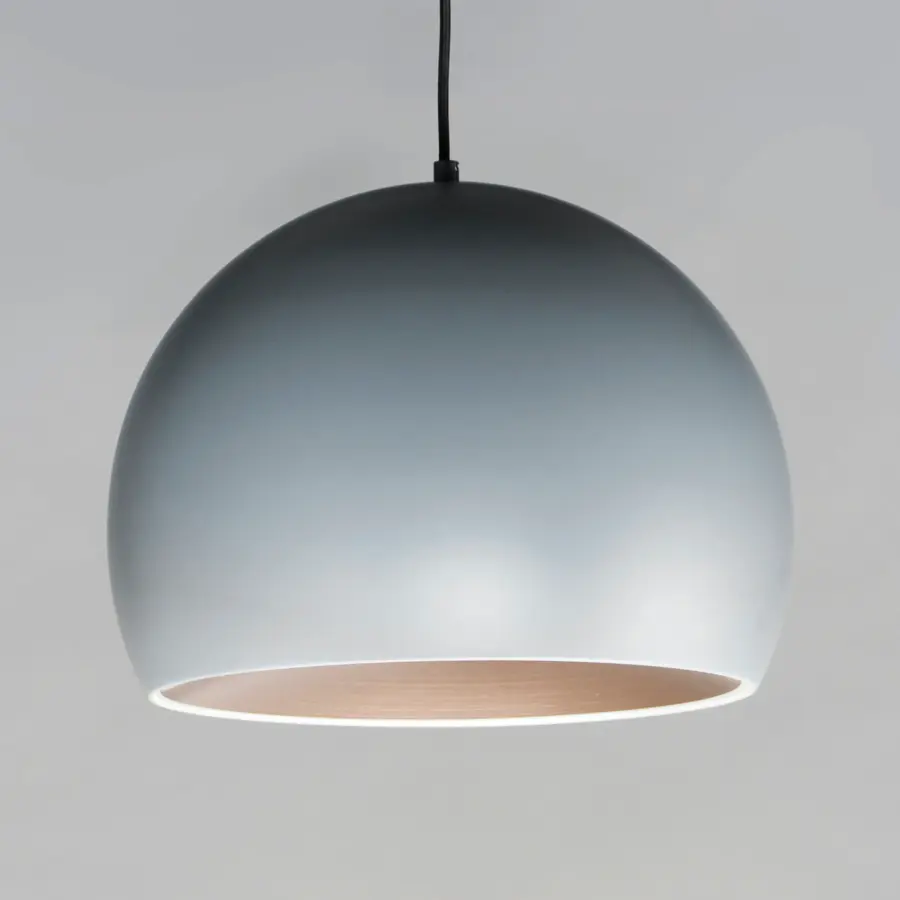 Palla 16" LED Single Pendant in Dark Gray/Coffee - Image 4