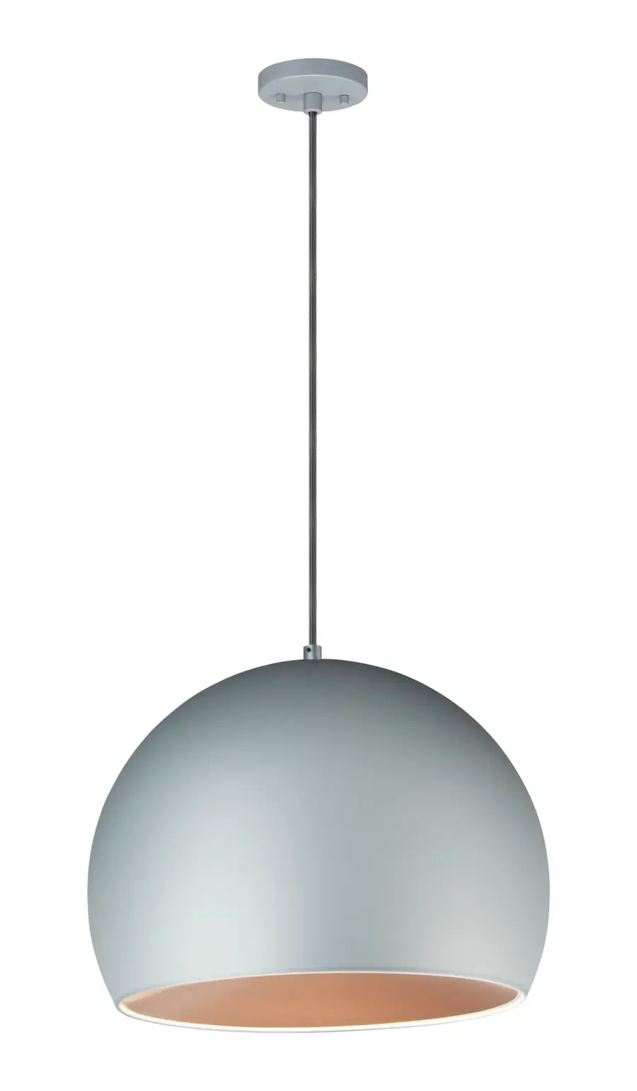 Palla 20" LED Single Pendant in Dark Gray/Coffee - Image 1