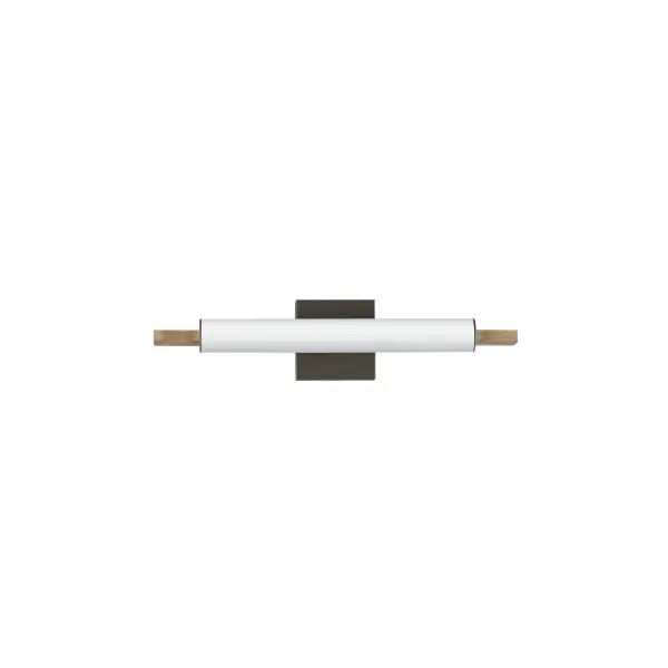 The Joist wall sconce blends natural wood with modern minimalism, featuring horizontal wood spans that frame an evenly diffused LED light. Perfect for bathrooms and hallways seeking organic warmth with clean lines.