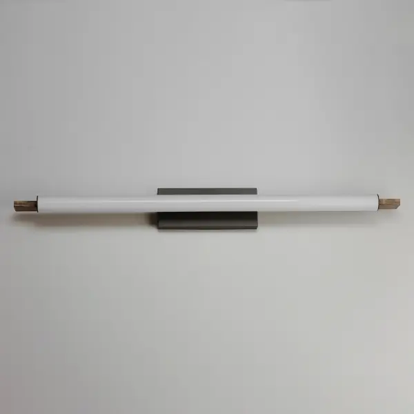 The Joist 45" wall sconce blends organic wood elements with minimalist LED technology. Its horizontal design and diffused lighting make it ideal for modern bathrooms and vanities seeking natural warmth. - alternate view