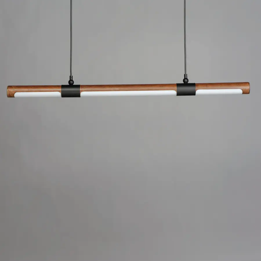 Rollo Multi-Light LED Pendant in Antique Pecan & Black - Image 2
