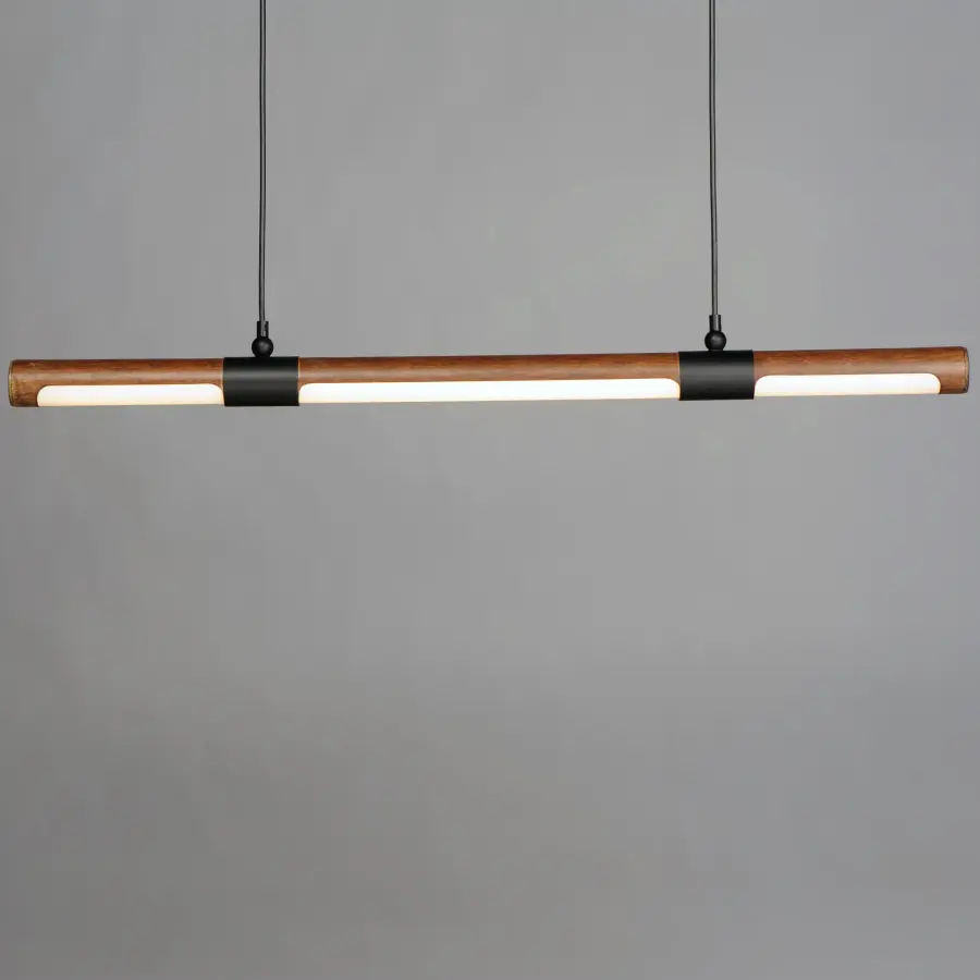 Rollo Multi-Light LED Pendant in Antique Pecan & Black - Image 3