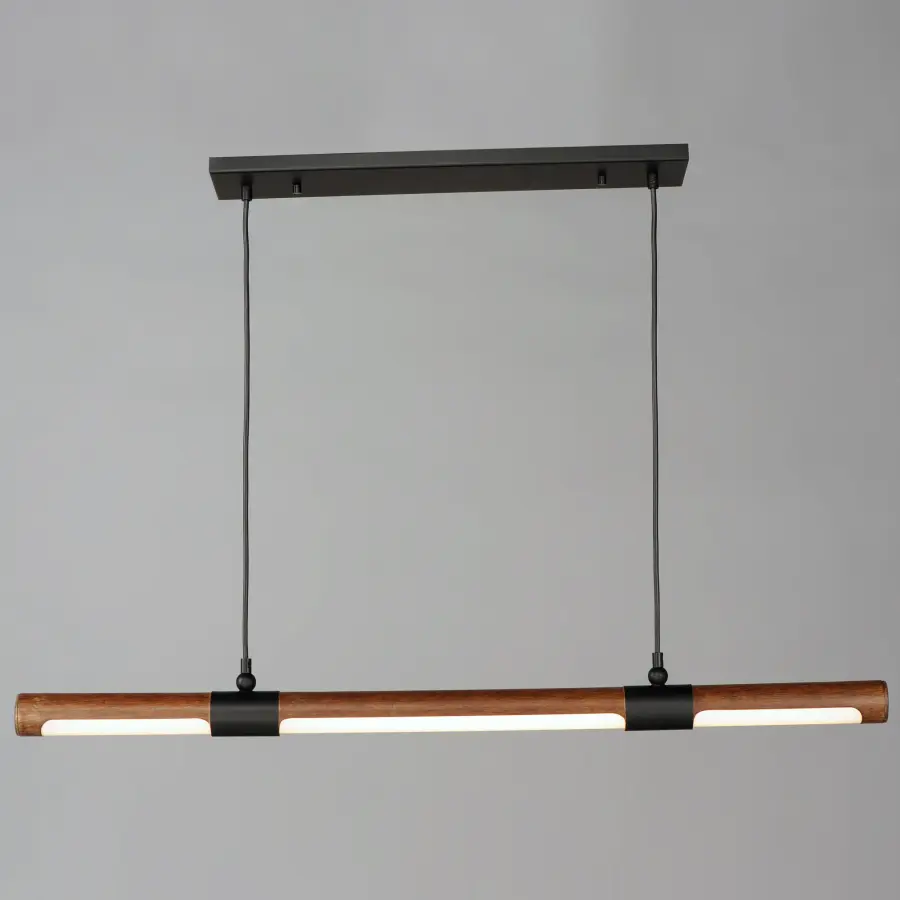Rollo Multi-Light LED Pendant in Antique Pecan & Black - Image 4