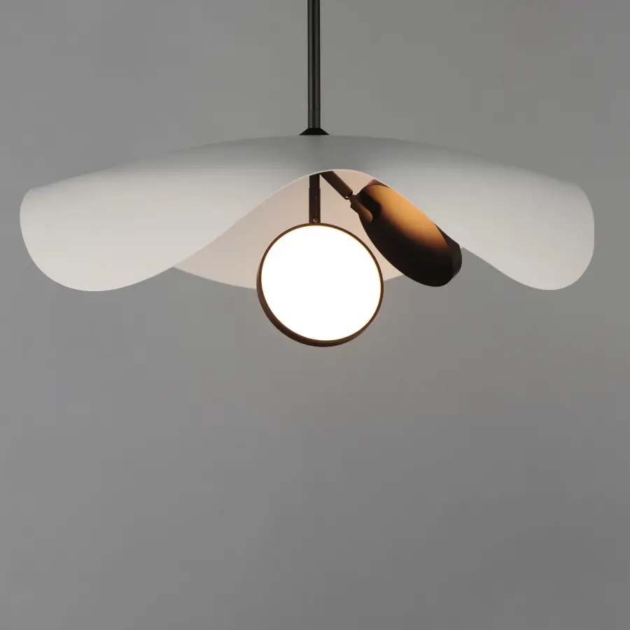 Sculptural LED Pendant with Adjustable Directional Lighting - Image 2