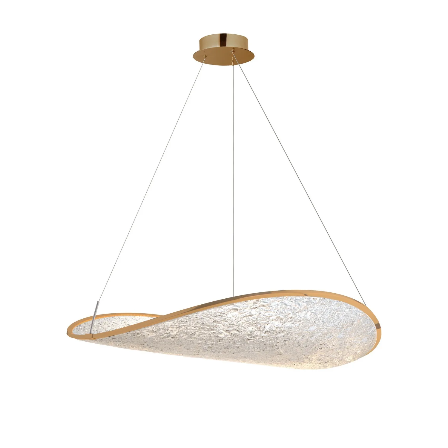 Moonscapes LED Pendant in Brushed Champagne