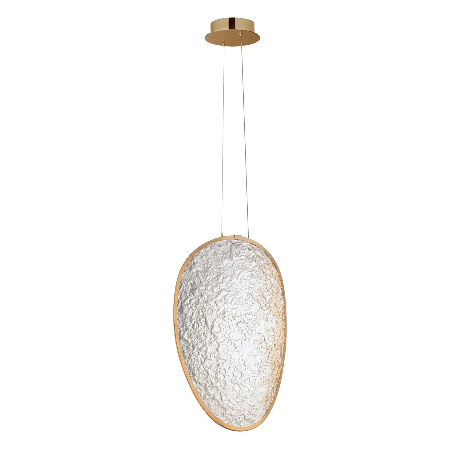 Moonscapes LED Pendant in Brushed Champagne