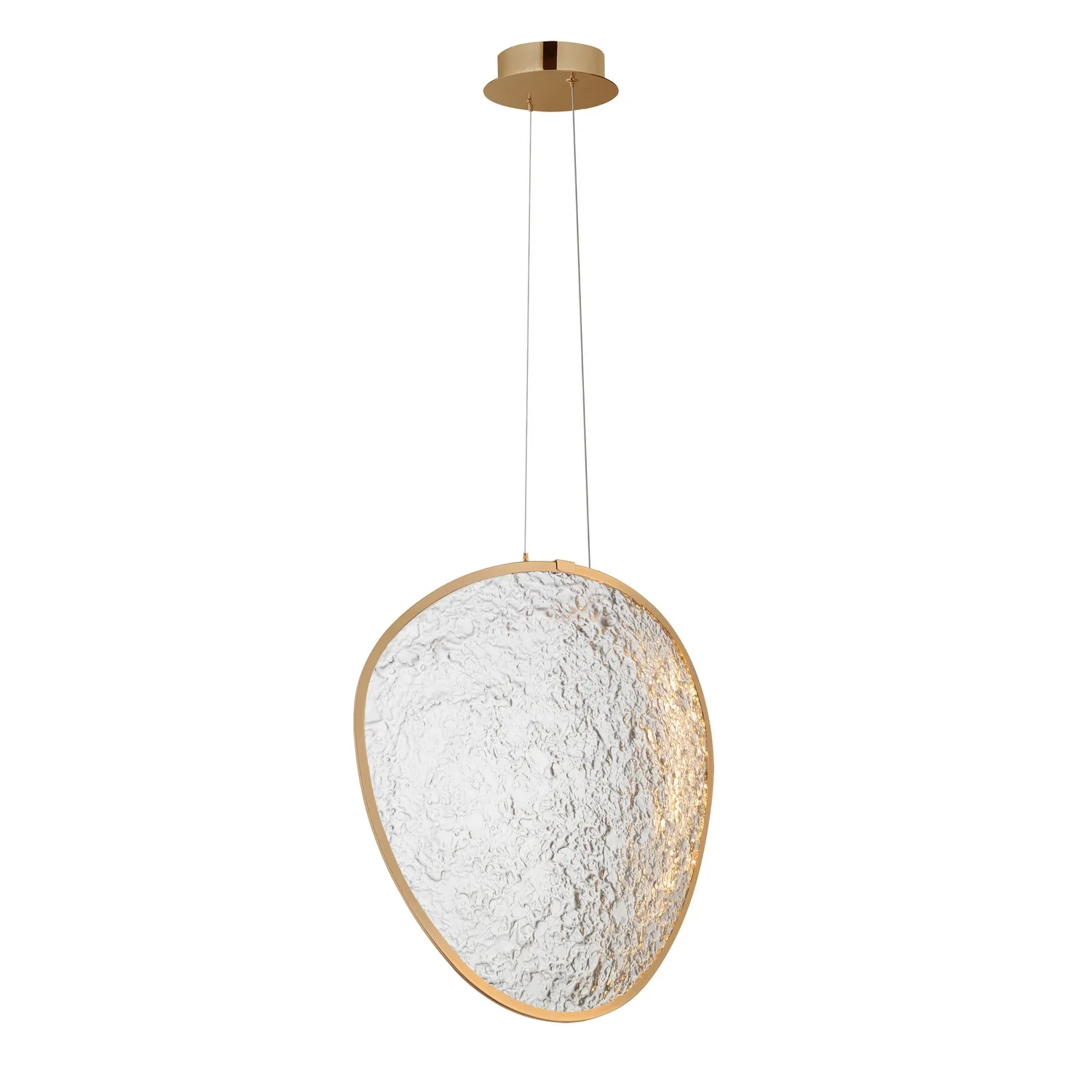 Moonscapes LED Pendant in Brushed Champagne