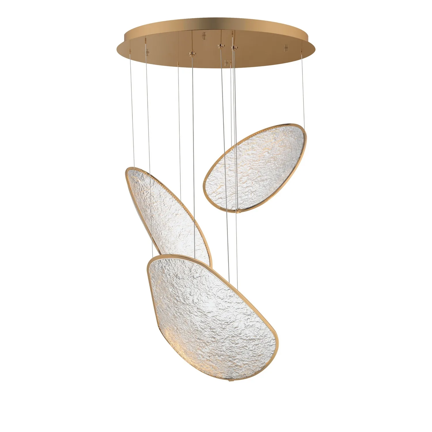 Moonscapes LED Pendant in Brushed Champagne