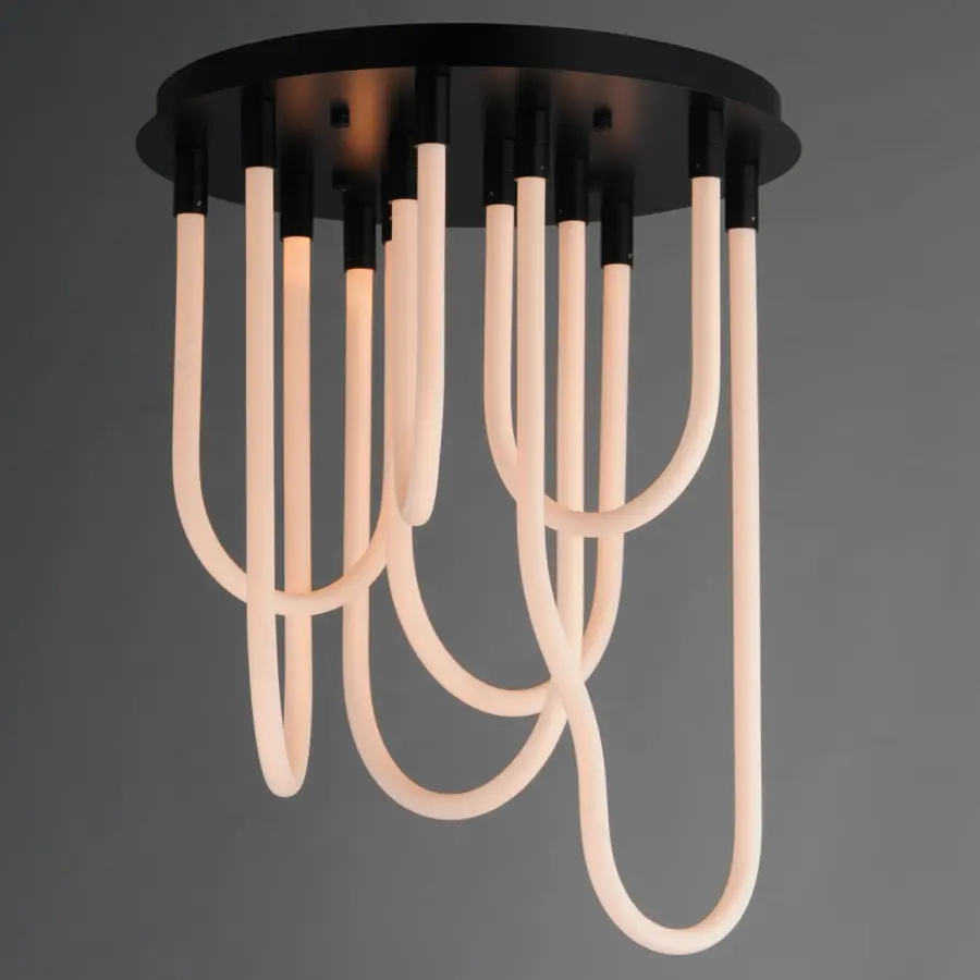Soleil 7-Light LED Round Flush Mount Chandelier - Image 3