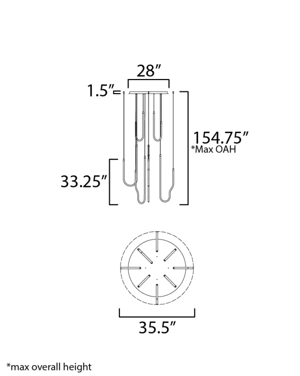 Soleil 8-Light LED Multi-Light Pendant - Image 5
