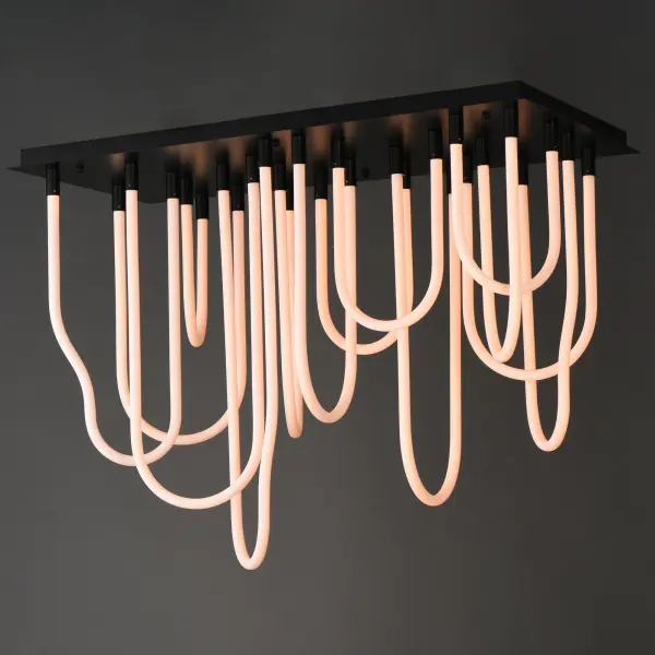 Soleil 14-Light LED Square Flush Mount Chandelier - Image 3