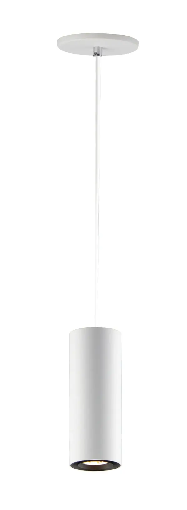 The Dwell pendant combines clean cylindrical design with practical adjustability. Its gimbaled bottom allows 30-degree light direction adjustment, making it ideal for task lighting. Integrated LED provides warm 3000K light.