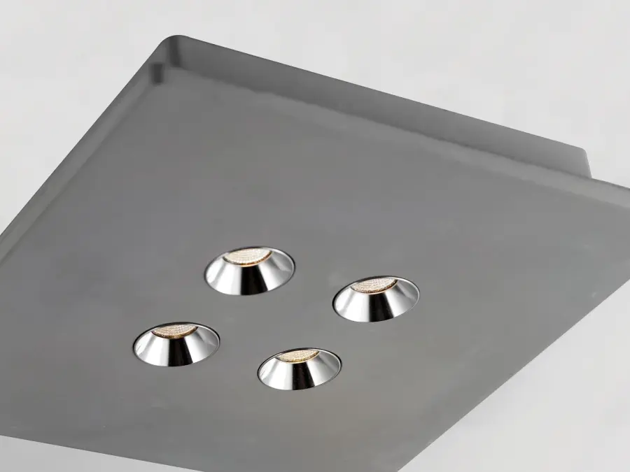 Peg 4-Light LED Flush Mount in Gray Concrete - Image 3
