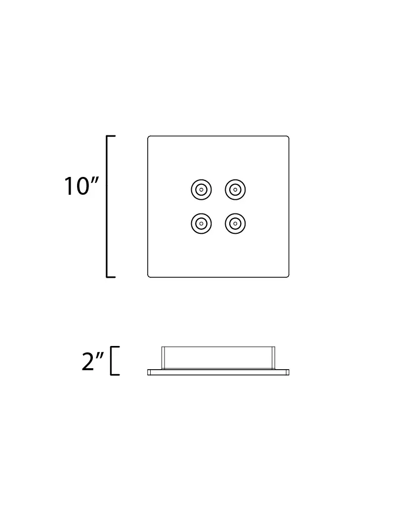 Peg 4-Light LED Flush Mount in Gray Concrete - Image 5