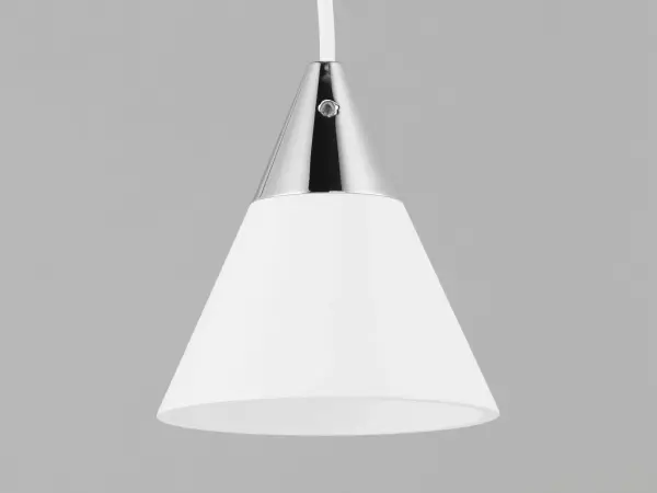 Micro-Mini LED Pendant in White & Polished Chrome - Image 3