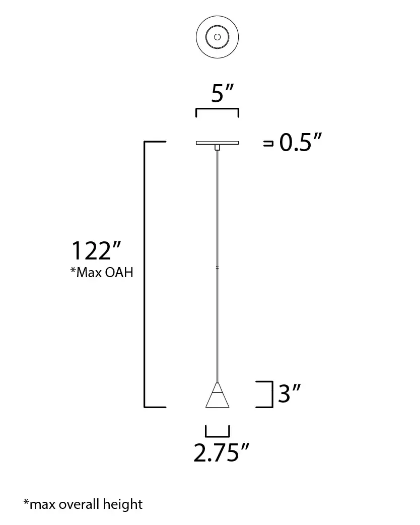 Micro-Mini LED Pendant in White & Polished Chrome - Image 4