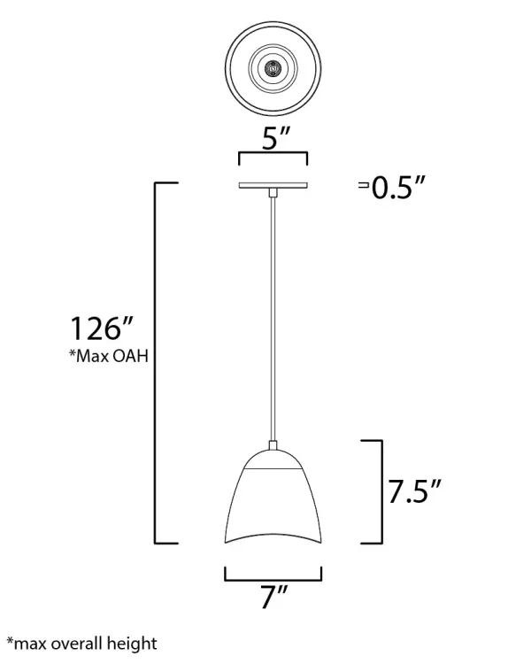 Sway Single Pendant in Gray Concrete - Image 5