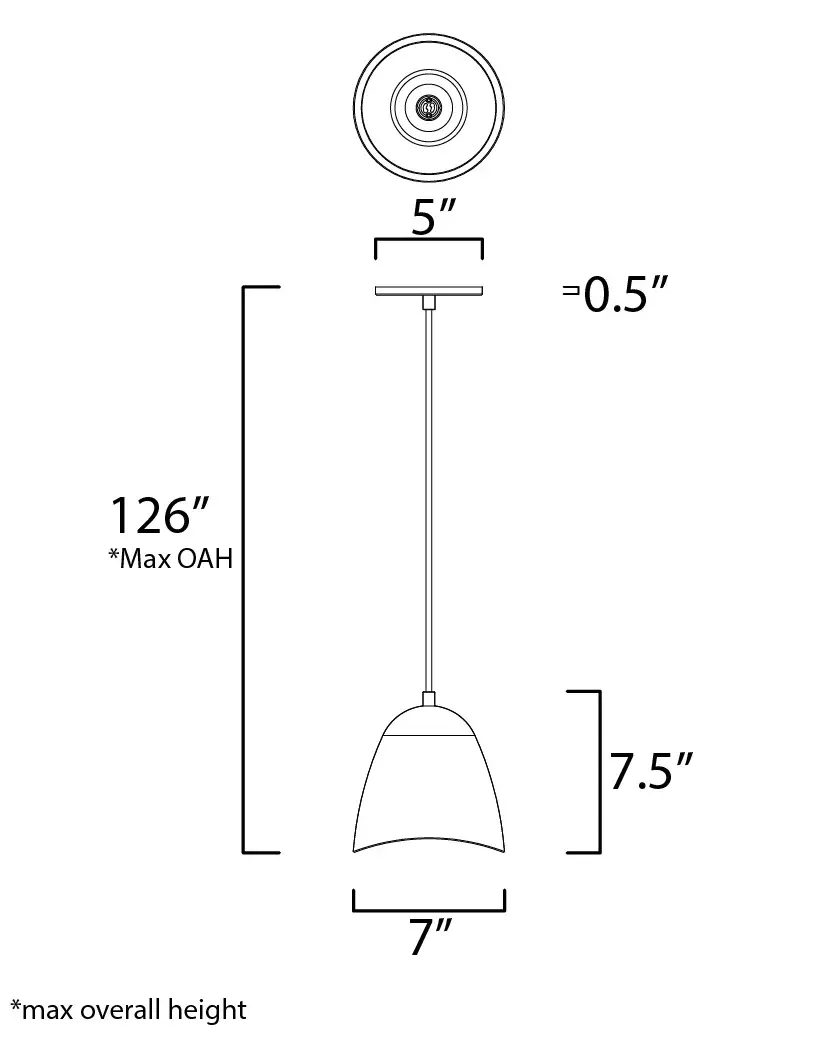 Sway Single Pendant in Gray Concrete - Image 5