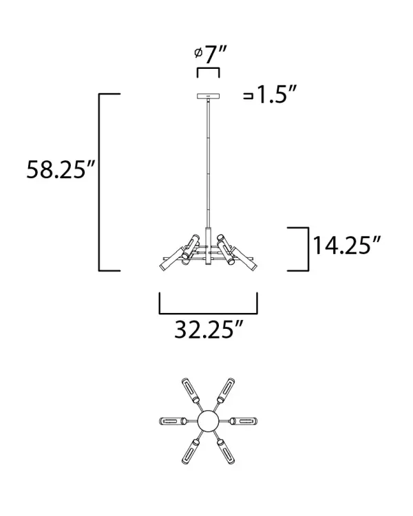 Ambit 6-Light LED Multi-Light Pendant - Image 5
