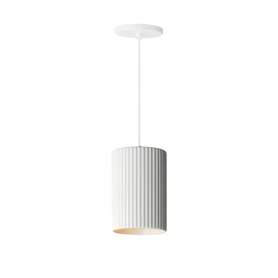 Souffle Single Pendant Light in Chalk White - Image 1