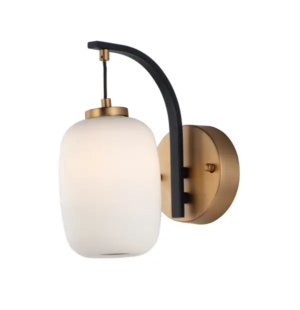 The Soji Wall Sconce brings serene sophistication to any space with its sculptural two-tone frame and soft diffused glow. Perfect for bathrooms and hallways, this LED fixture combines timeless Japanese design with contemporary efficiency.