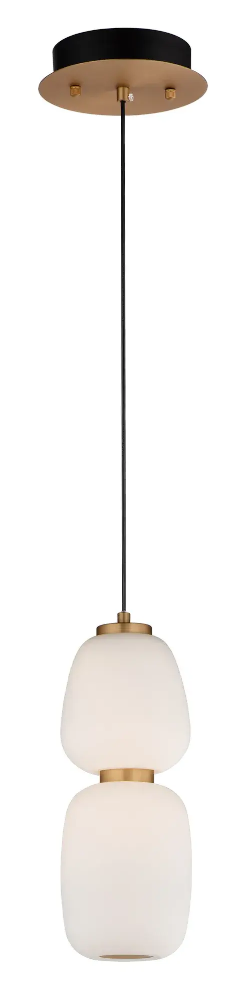 Soji Single Pendant Light in Black and Gold - Image 1