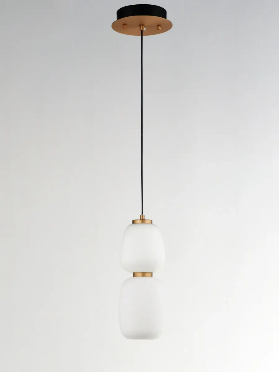 Soji Single Pendant Light in Black and Gold - Image 2