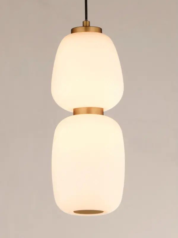 Soji Single Pendant Light in Black and Gold - Image 3