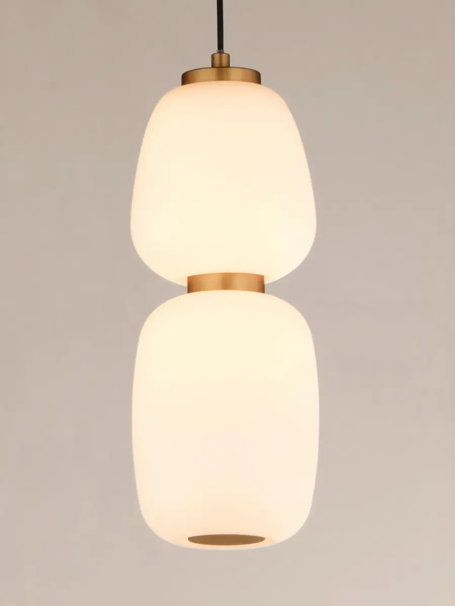 Soji Single Pendant Light in Black and Gold - Image 3