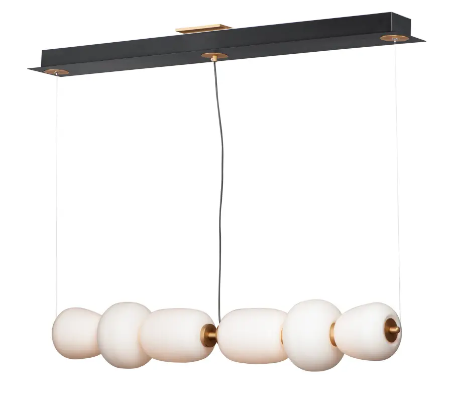 Soji 40" LED Linear Pendant in Black & Gold - Image 1
