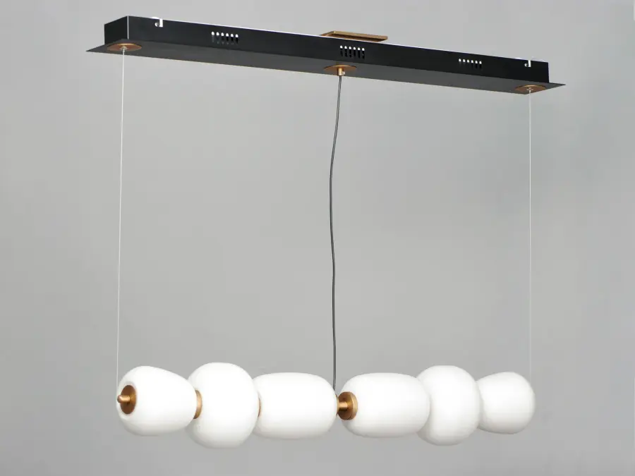 Soji 40" LED Linear Pendant in Black & Gold - Image 2