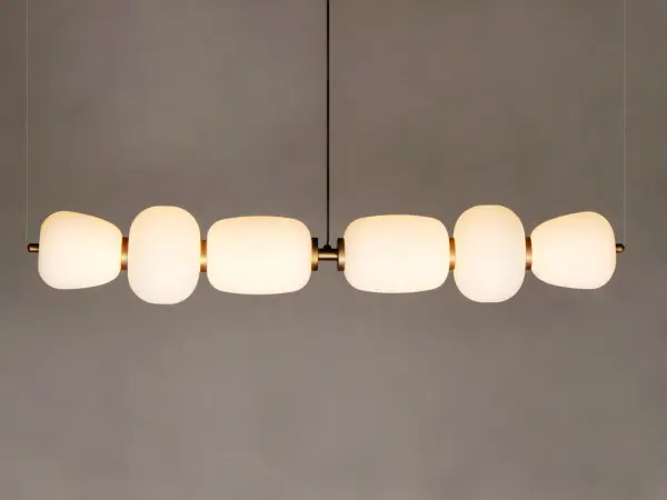 Soji 40" LED Linear Pendant in Black & Gold - Image 4