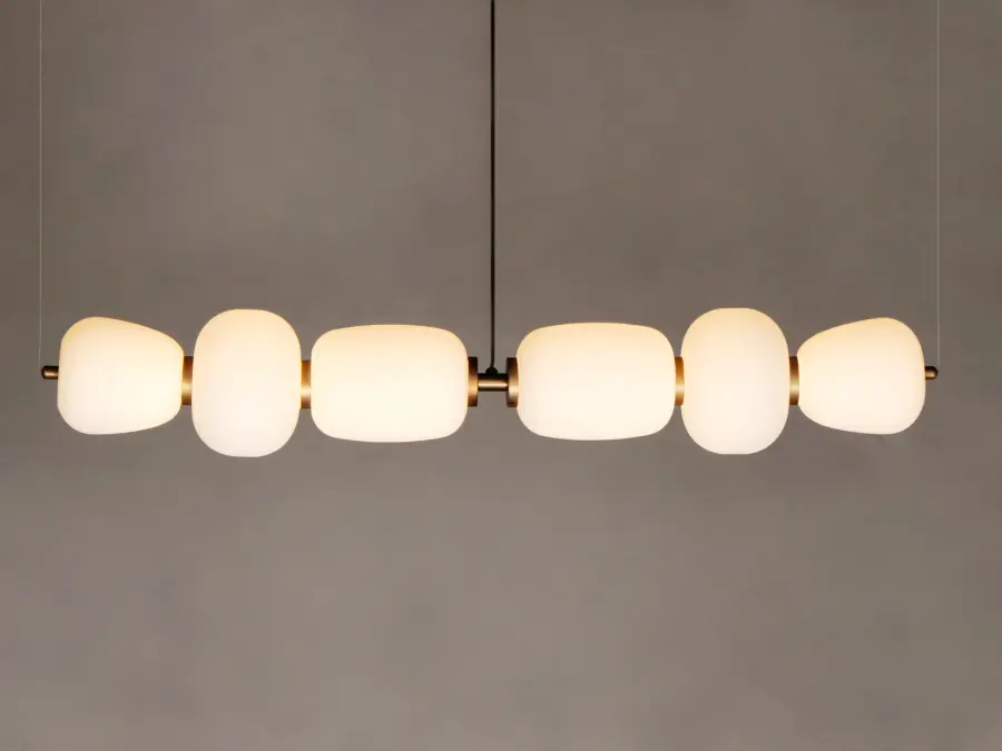 Soji 40" LED Linear Pendant in Black & Gold - Image 4