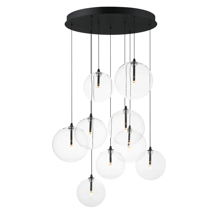 Global 9-Light LED Multi-Tier Chandelier - Image 1