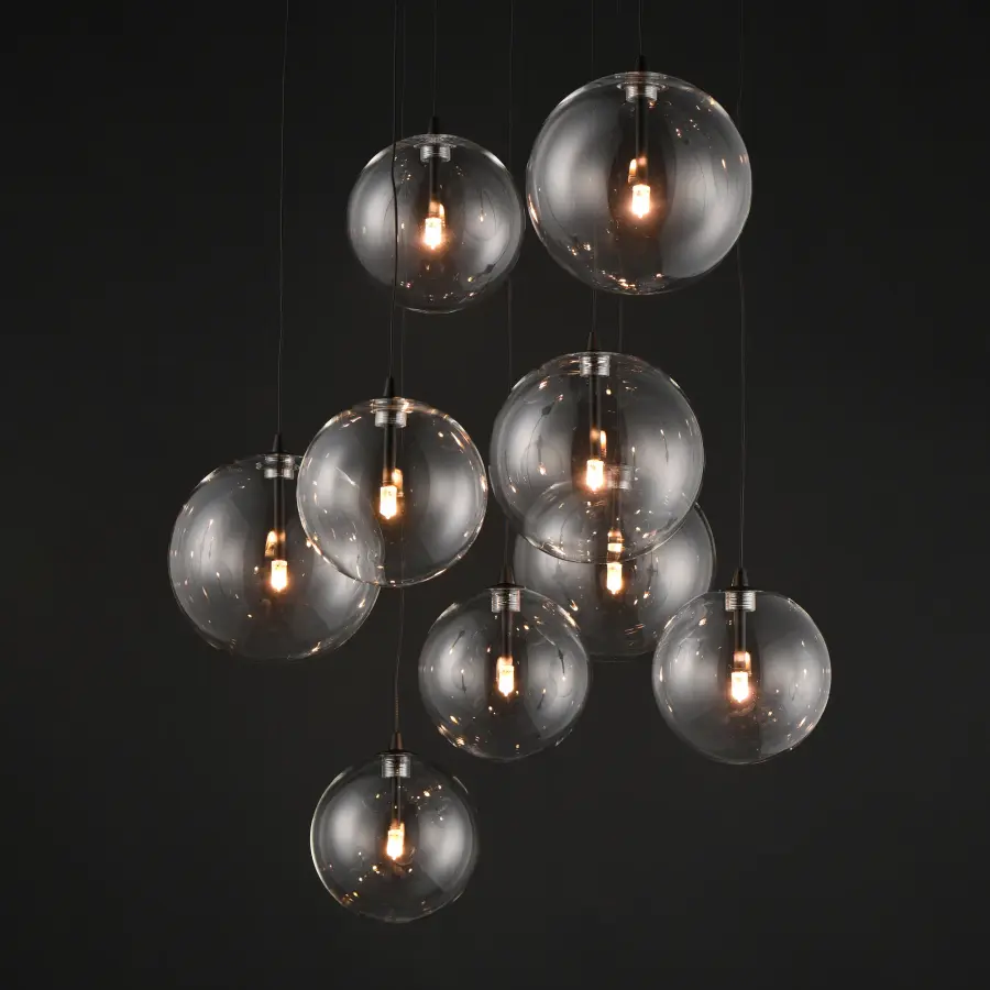 Global 9-Light LED Multi-Tier Chandelier - Image 3