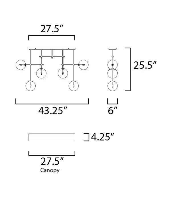 Global 6-Light LED Multi-Light Pendant - Image 5
