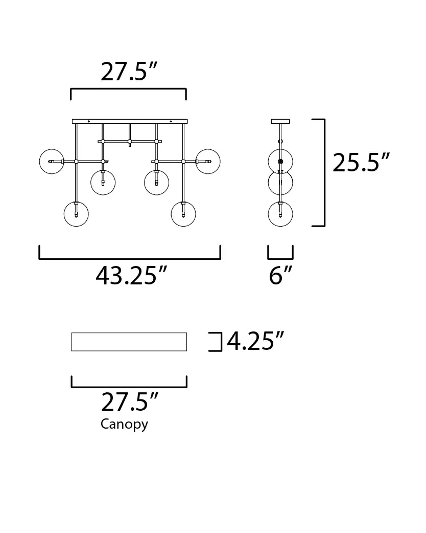 Global 6-Light LED Multi-Light Pendant - Image 5