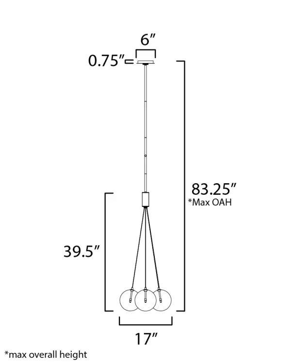 Burst 4-Light LED Multi-Light Pendant in Matte Black with Smoke Glass - Image 5