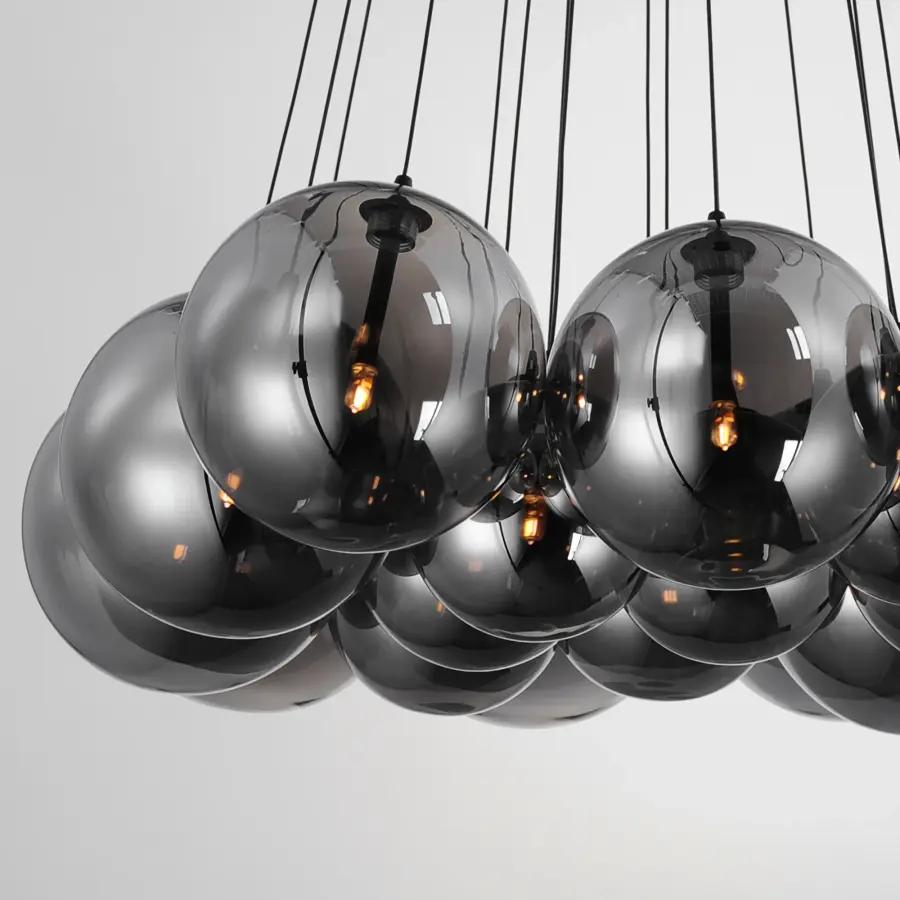 Burst 20-Light LED Multi-Light Pendant in Matte Black - Image 4