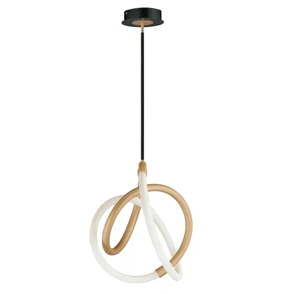 A striking conversation piece that merges art and function. The Mobius loop design creates a seamless, non-orientable surface with hand-formed etched acrylic housing an omnidirectional LED strip. Perfect for modern spaces seeking sculptural lighting.