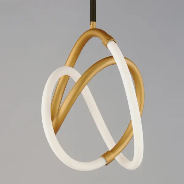 A striking conversation piece that merges art and function. The Mobius loop design creates a seamless, non-orientable surface with hand-formed etched acrylic housing an omnidirectional LED strip. Perfect for modern spaces seeking sculptural lighting. - alternate view