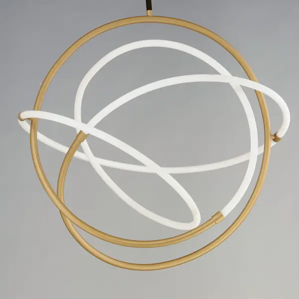 Mobius Single LED Pendant in Black & Gold - Image 2