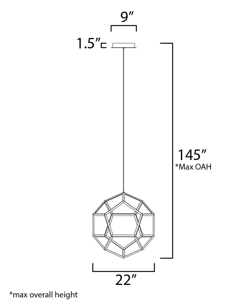 Penta Medium LED Pendant - Image 6