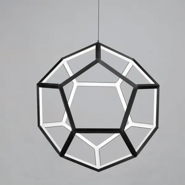 Penta Large LED Pendant in Black - Image 2