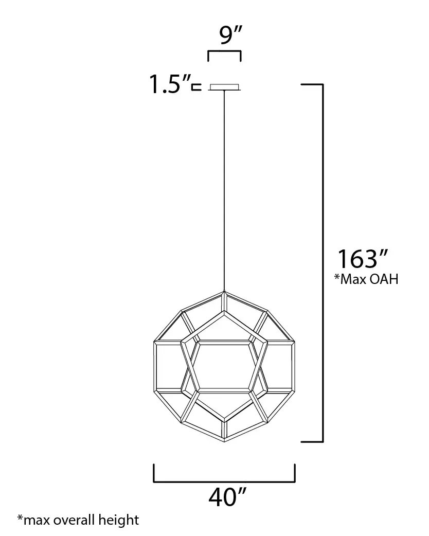 Penta Extra Large LED Pendant - Image 5