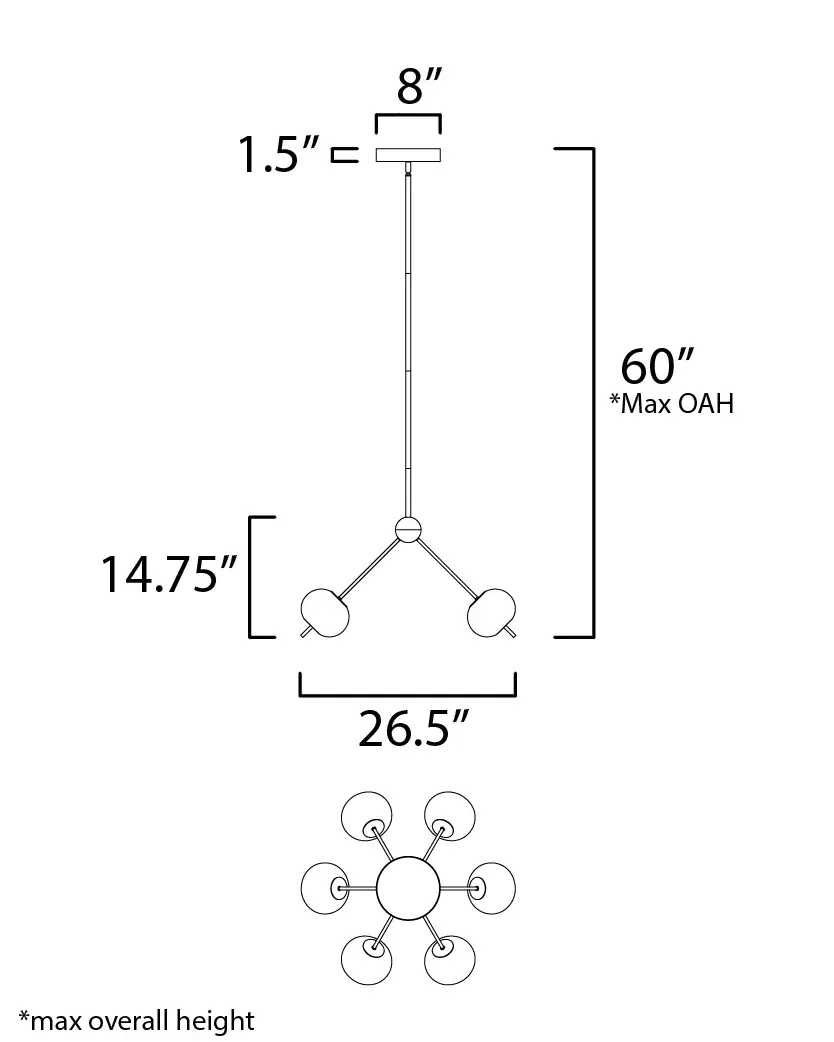Quest 6-Light LED Pendant System - Image 5