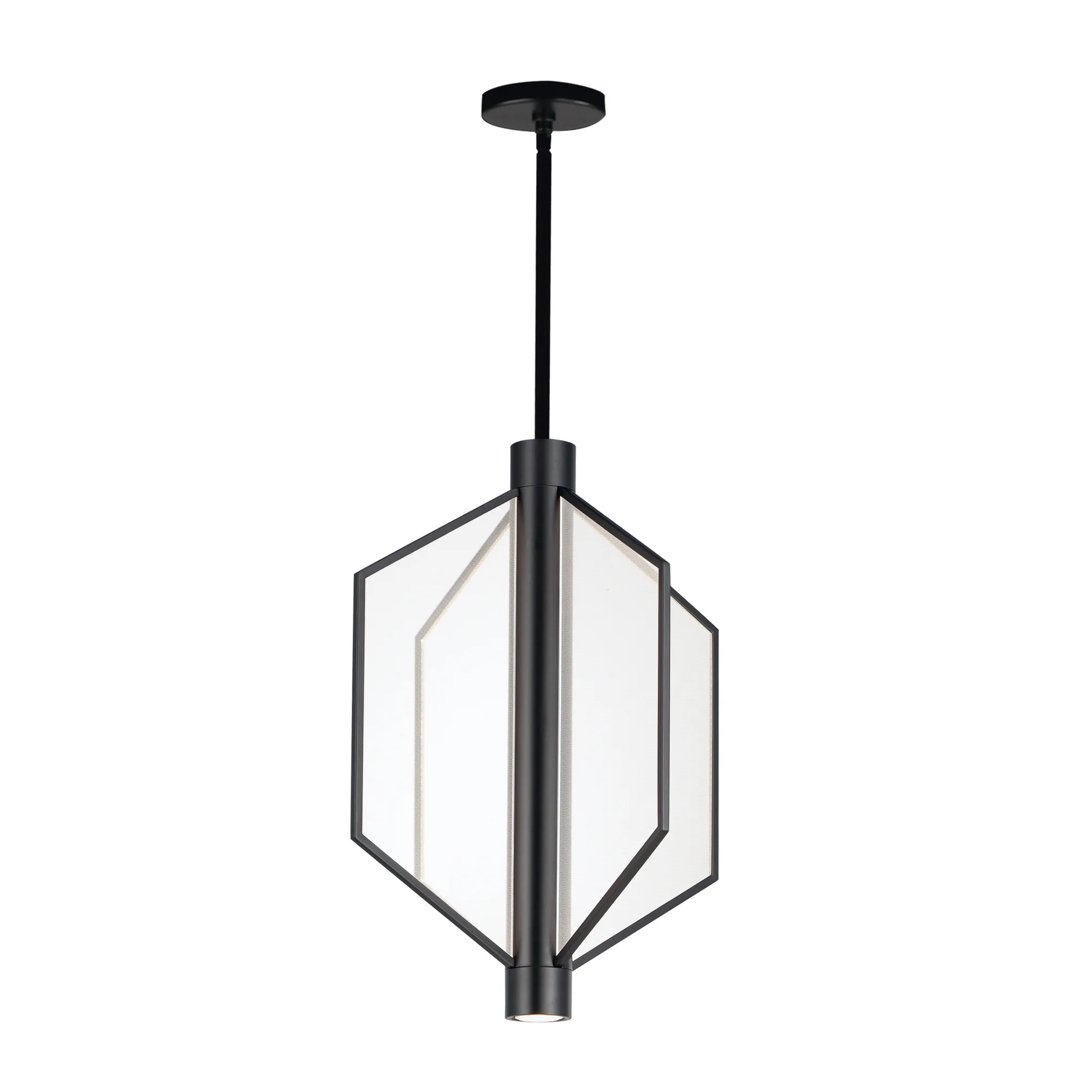 Telstar Single LED Pendant in Matte Black